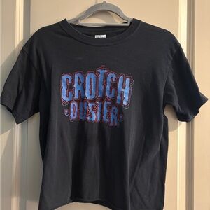 Black Graphic cropped t shirt